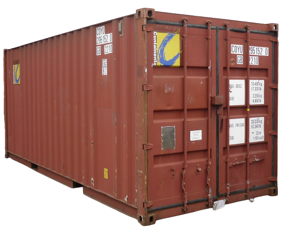 Shipping container in red for sale