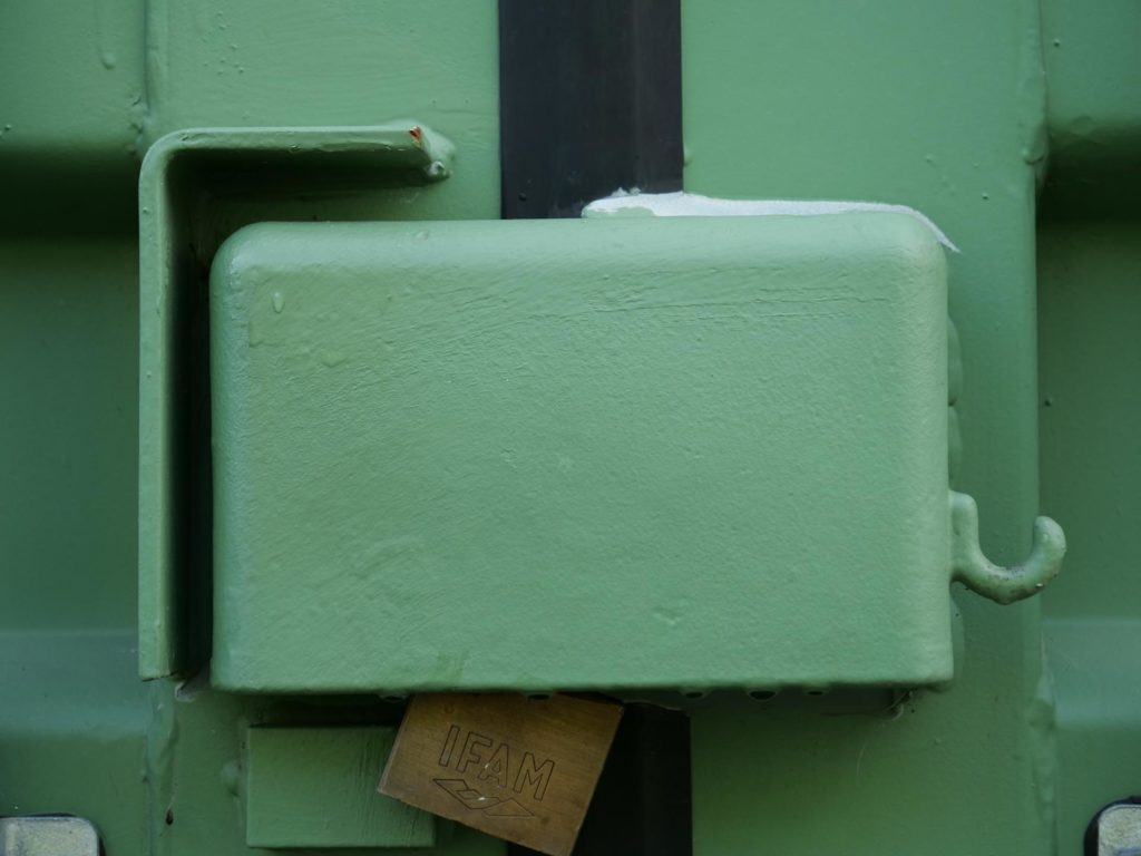 Lockbox with padlock
