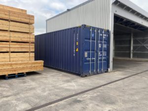 New 40ft shipping container at customer in Doncaster