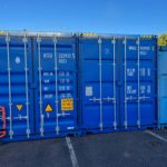 4 new 40ft shipping containers in blue
