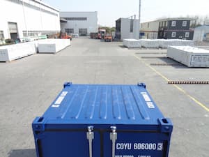 Shipping container top view