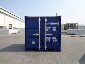 Shipping container front view
