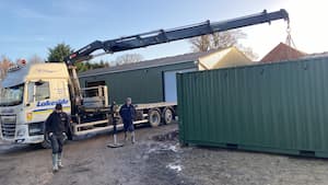 The delivery of 2x20ft containers