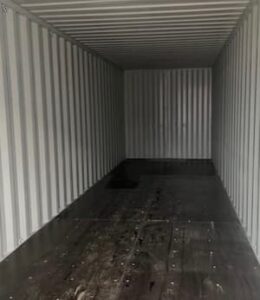 Inside of a cut down container