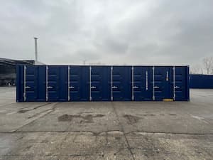 A row of multidoor containers