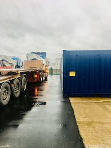 containers being delivered
