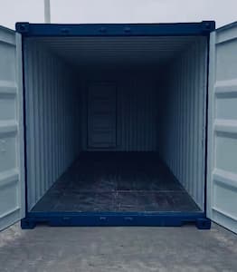 Inside of a tri door container
