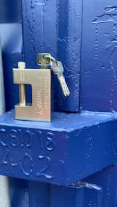 Padlock & Key for shipping container