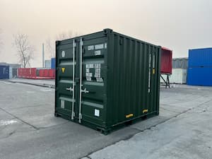 10ft container in dark green