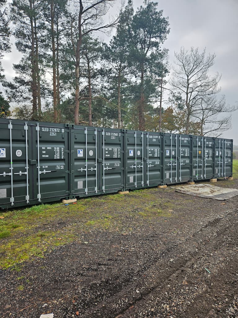 20ft containers at a self storage park