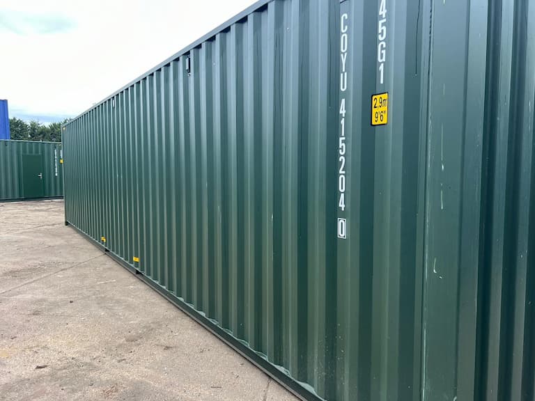 shipping container in green