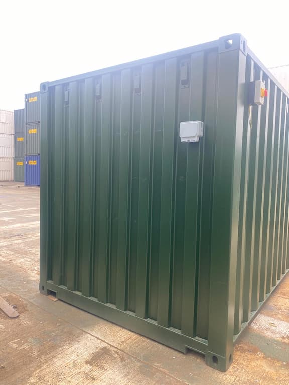 Outside a Bespoke shipping container