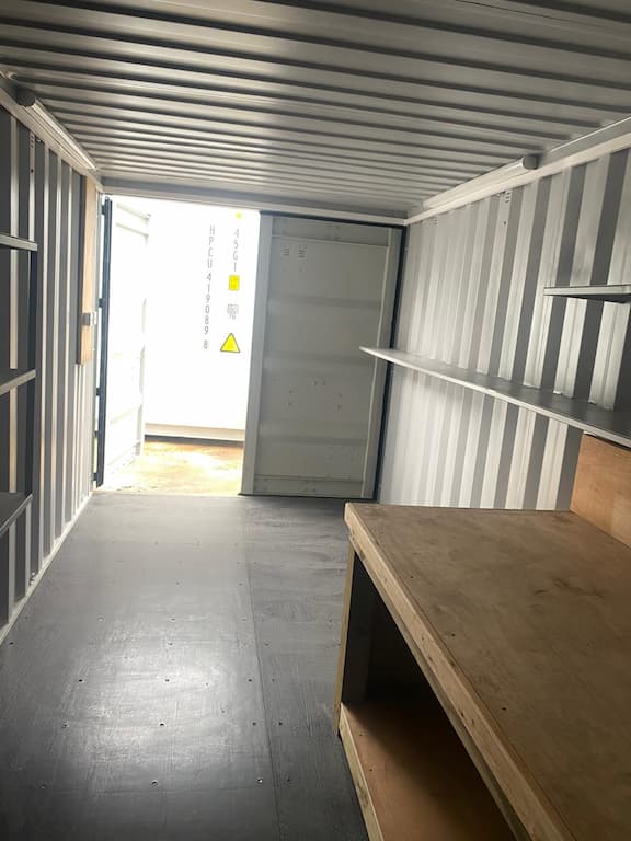 inside a Bespoke shipping container