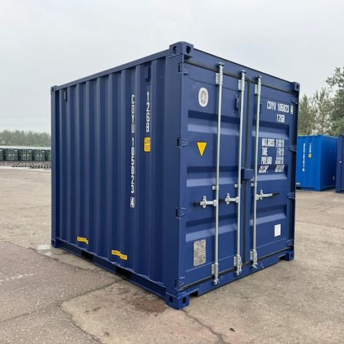 10ft shipping container in blue