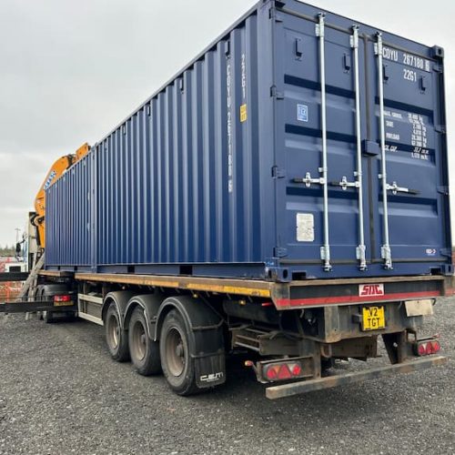 Containers on a lorry