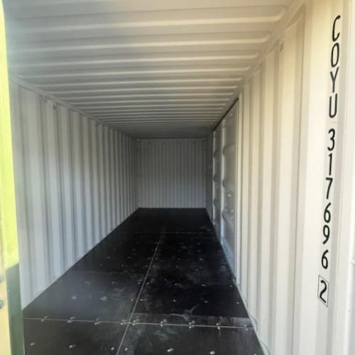 Inside a 20' container