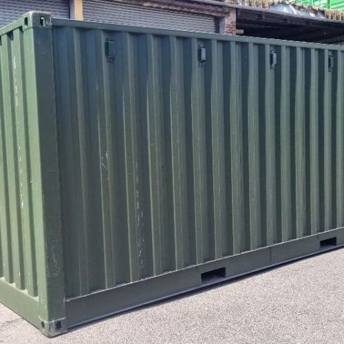green shipping container