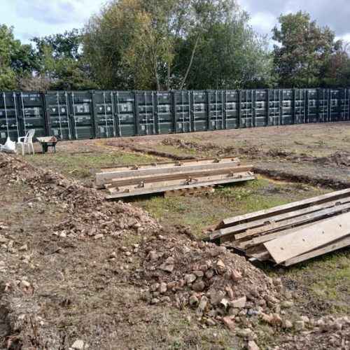 20ft containers at a self storage site